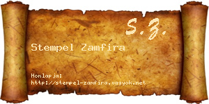 Stempel Zamfira névjegykártya